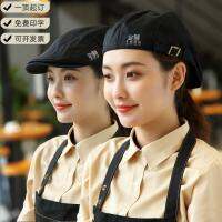 original High-end custom-made cafe western food waiter work hat advertising hat beret mens and womens forward hat team hotel restaurant