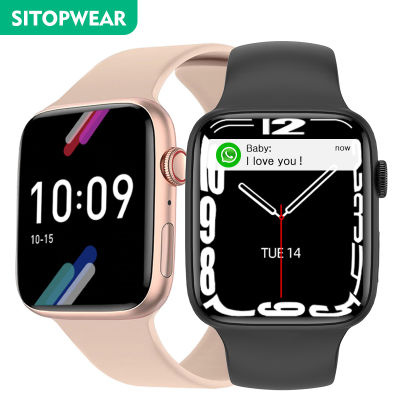 SitopWear Smart Watch 2022ไร้สายชาร์จ S Mart W Atch บลูทูธนาฬิกาผู้ชายผู้หญิงออกกำลังกายสร้อยข้อมือนาฬิกาที่กำหนดเองใบหน้า
