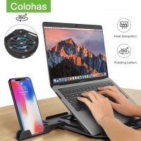 Height Adjustment Laptop Stand For Pro Notebook Support 360 Degree Rotating Bottom Computer Stand Riser Cooling Pad