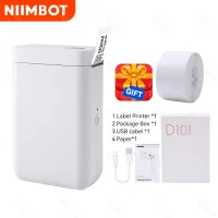 Niimbot เครื่องพิมพ์สติกเกอร์ฉลากความร้อนขนาดเล็ก D110 D11 D101บวกกับเครื่องพิมพ์ฉลากกระเป๋าแบบพกพาหมึกไร้หมึกสำหรับเครื่องโทรศัพท์มือถือ