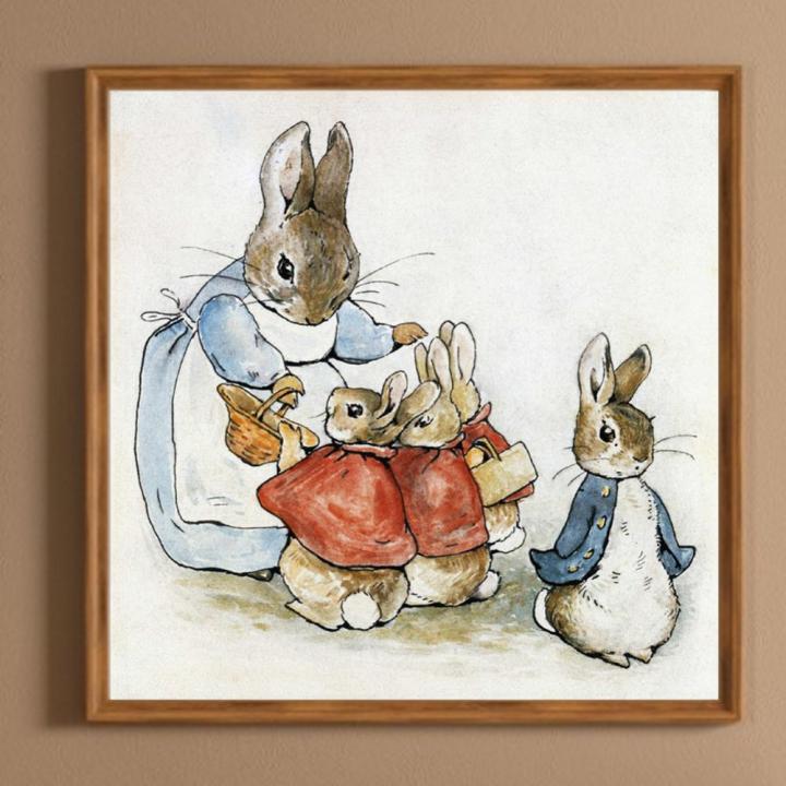 ชุดกระต่ายภาพวาดเพชรเจาะเต็มรอบ5d-แบบทำมือศิลปะหัตถกรรมตกแต่งบ้าน