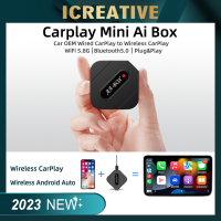 Mini AI USB Plug And Play สำหรับ Apple Carplay AI Car OEM CarPlay แบบมีสายไร้สาย CarPlay Android Auto Fast Connect Smart