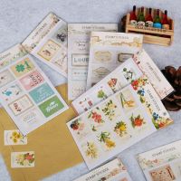 80pcs Album Envelope Diary Retro Stamp Sticker Label Seal