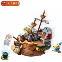 NEW LEGO MOC Anime Action Figures Super Mario Series Odyssey Bowser Airship Model Building Blocks Bricks Toys for Children Birthday gifts