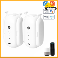 Nishore-2Pcs Tuya Smart Curtain Motor BT สวิตช์ควบคุมเสียงม่านไฟฟ้าหุ่นยนต์ APP ตั้งเวลาควบคุมใช้งานร่วมกับ Alexa Google Home สำหรับ T-Rail/U-Rail