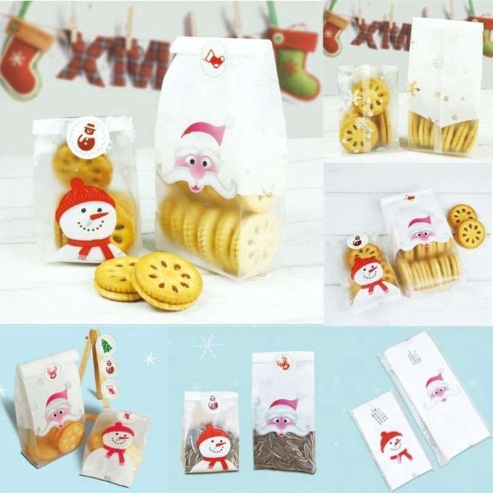50pcs-christmas-biscuit-packaging-bags-cute-snowman-cookies-snack-gift-bag-baking-bags