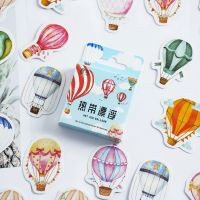 hot！【DT】◑  46Pcs Hot Air Boxed Stickers Scrapbooking Ins Label Diary Stationery Album Planner