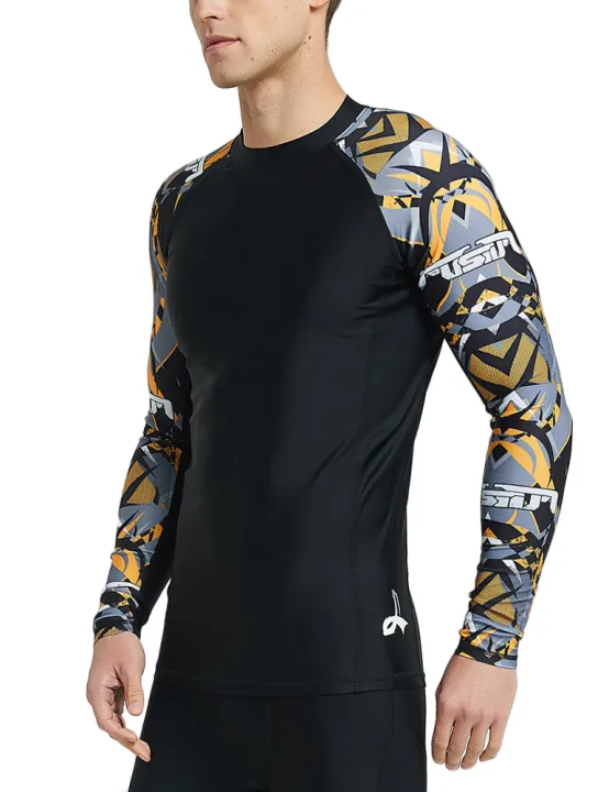LAFROI Men's Long Sleeve Armour UPF 50+ Baselayer Skins Performance Fit