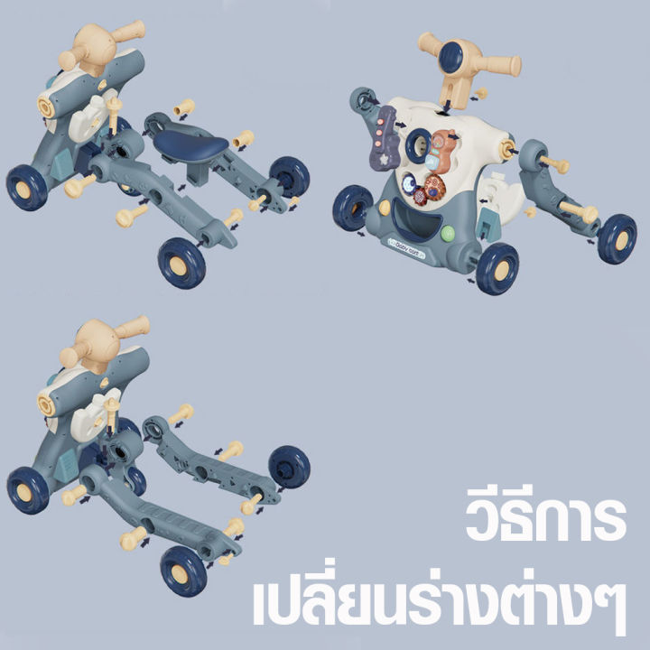 รถพลักเดิน-3in1-รถหัดเดิน-รถขาไถ-รถฝึกเดิน-baby-walker-มีถังถ่วงน้ำหนัก-ของเล่นฝึกเด็ก-ของเล่นฝึกพัฒนาการเดิน