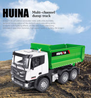 HUINA 1556 118 RC รถบรรทุกรีโมทคอนลรถ Dumper รถแทรกเตอร์6CH วิศวกรรมรถขุดของเล่นสำหรับเด็กของขวัญเด็ก