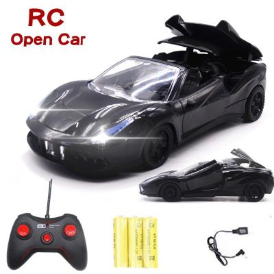 4WD Remote Control Car 1:18 Ferrari Open Door Wireless Remote Control Drift Racing Birthday Gift Racing Childrens Toy Car Model