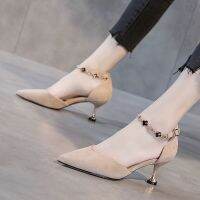 COD Womens Toe-Cap Sandals 2021 New Fairy Style All-Matching Surest yi zi kou Pointed Toe Sexy5CMHigh Heels