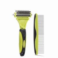 Pets Hair Removal Comb Knot Cutter Brush Double Dog Cat Fur Knot Cutter Grooming Shedding Tools cnv