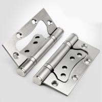 1Pcs Door Hinge 4 Inch 5 Inch 201 Stainless Steel Hinge Free Slotted Wooden Door Room Door Silent Discharge Rubber Buffer Hinge Accessories