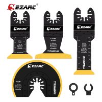 【LZ】ﺴ❅✌  EZARC 4PCS Titanium Oscillating Saw Blades Kit Plunge Cutting Multitool Blades for Metal Wood Nails Screws Flush Cut Universal