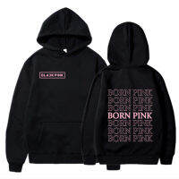 เสื้อฮู้ดดี้แฟนโลโก้ BORN PINK สำหรับผู้หญิง/ผู้ชาย