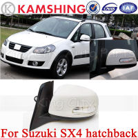 CAPQX สำหรับ Suzuki SX4 Hatchback อุปกรณ์เสริมในรถยนต์ไฟฟ้านอกกระจกมองหลังด้านข้างประกอบกระจกมองหลัง