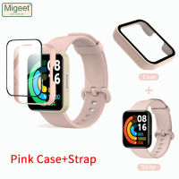 Migeet เคสกระจก + สายสำหรับนาฬิกา Xiaomi Redmi 2 Lite Watch2ปลอกซิลิโคน Watchband ข้อมือสำหรับ Redmi Watch2ป้องกันหน้าจอขนาดเล็ก