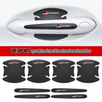 8 Pieces Toyota Gr Gazoo Racing Gr Sport TRD Carbon Fiber Door Handle Protection Sticker - Door Bumper Strip Decorative for Hilux Innova Corolla Cross Rush Calya Yaris Accessories