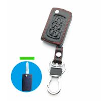 dghjsfgr Smooth Leather Car Key Cover Car Wallet Key Holder for Great Wall Haval Hover H3 H5 3 Buttons Smart Key Case