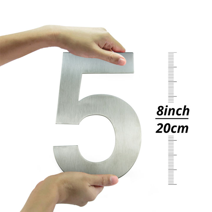 20cm-house-numberสแตนเลส-0-9-outdoor-silver-8-inch-ประตูตัวเลข