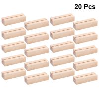 20pcs Wooden Display Standss Wooden Photo Stand Business Holder Shaped Clip Picture Holder Handmade Memo Holder for Home Office Clips Pins Tacks