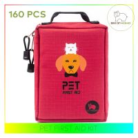 ETXBearHoHo 160pcs Portable Pet First Aid Kit Medical Supplies Storage Bag Molle Dog Survival Kit Military Emergency Rescue Bag Set