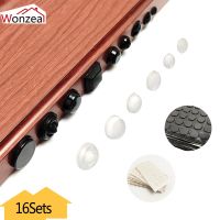 16Sets Silicon Rubber Kitchen Cabinet Door Pad Self-Adhesive Bumper Stop Rubber Damper Buffer Cushion Hardware Pads Decorative Door Stops