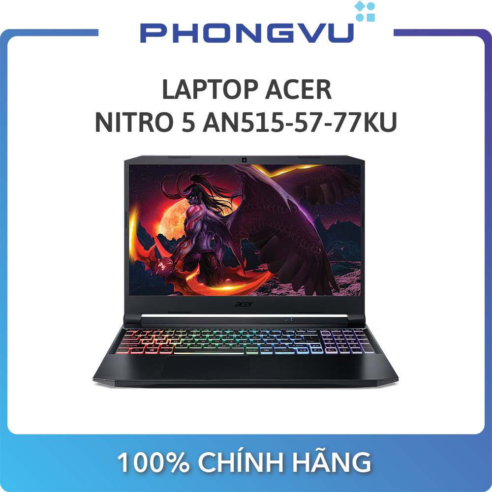 Laptop Acer Nitro 5 AN515-57-77KU NH.QDGSV.001 (15.6 inch QHD (2K)/ 165Hz/Core i7-11800H/16GB/512GB SSD/RTX 3060/Win 10 Home 64-bit)