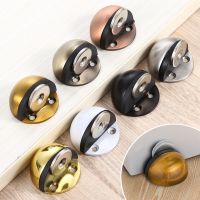 Stainless Steel Rubber Magnetic Door Stopper Non Punching Sticker Hidden Door Holders Floor Mounted Nail-free Door Stops Door Hardware Locks