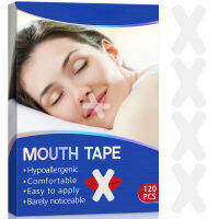 120Pcs Sleep Strip Mouth เทปสำหรับการนอนกรนเพื่อการหายใจทางจมูกที่ดีขึ้นตอนกลางคืนนอนหลับน้อยลงลมหายใจปากและกรน-Souyine