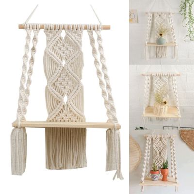 [Like Activities] Hand WovenHolder Wall Decoration Hanging BasketPotPot Hanging Basket Cotton Rope