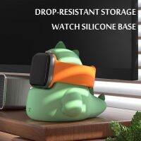 ☍㍿ Suitable for Apple watch for iwatch charging bracket cute dinosaur shape anti-fall storage watch silicone baseing Dock