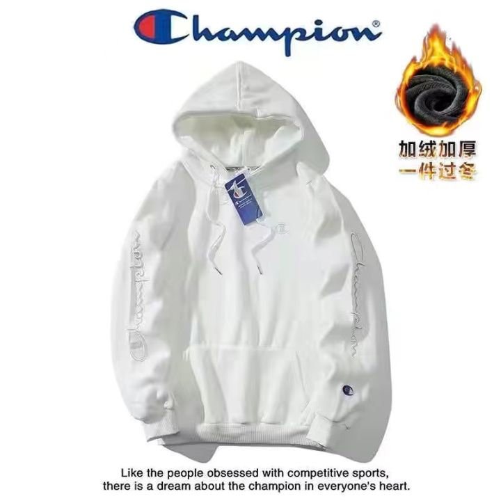 top-champion-เสื้อสเวตเตอร์แบบปักลายผ้าฟลีซของผู้ชายและผู้หญิง-เสื้อแจ็คเก็ตกีฬาทรงหลวมแขนยาวมีฮู้ดของขวัญวันหยุดฤดูใบไม้ร่วง