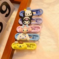 Girls Hair Accessories Childlike Cartoon Sanrio Oval Metal Hairpin Cute Sweet Hair Clips