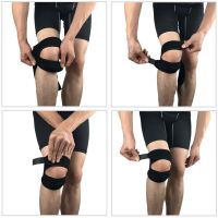 กีฬาเข่าสนับสนุน Patella เข็มขัดยืดหยุ่นผ้าพันแผลเทปสายคล้องกีฬาเข่า Pads Protector Band ฟุตบอลกีฬาบาสเกตบอลเข่ารั้ง