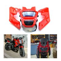 เคส MSX125คาร์บอนไฟเบอร์โคมไฟติดการ์ดไฟหน้า LED ไฟหน้ารถจักรยานยนต์สำหรับ Honda Monkey Grom 2016 - 2018 MSX125SF