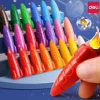 [COD] Powerful crayon dirty hands washable oil pastel childrens kindergarten water-soluble 24-color rocket painting brush wholesale