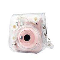 สำหรับ Fujifilm Instax Mini 12/11/9/8กล้องถ่ายภาพโปร่งใสเคสป้องกันกระเป๋าใส่โน๊ตบุ๊คแบบพกพาอุปกรณ์สวมครอบพร้อมสายคล้องไหล่กระเป๋ากล้องกระเป๋าเก็บของ