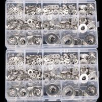 180/360/580/684/1010PCS Stainless Steel Washer M2 M3 M4 M5 M6 M8 M10 M12 Flat Washers Ring Plain Washer Gaskets Assortment Kit Nails Screws  Fasteners