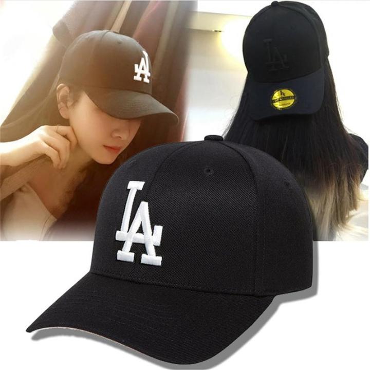 Baseball LA Black Cap Hat-trucker La Cap Hat Women Baseball 