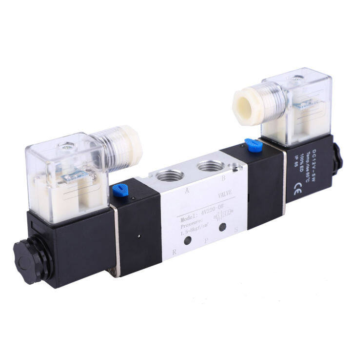 4v220-08-1-4-inlet-outlet-1-8-ไอเสียนิวเมติกวาล์วอากาศโซลินอยด์-2-ตำแหน่ง-5-way