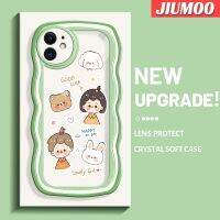 เคส JIUMOO สำหรับ iPhone 11 Pro 11 Pro Max เคสรูปการ์ตูนสุดเจ๋งเด็กผู้หญิงดีไซน์ใหม่โคโลร์ขอบเป็นลอนนิ่มเคสมือถือกันกระแทกแบบใสโปร่งใสลายกล้องถ่ายรูปที่สร้างสรรค์เคสซิลิกาเจลฝาครอบป้องกัน