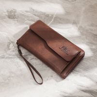 New Mens Wallet Long Fashion Soft Wallet Zipper Multi-card Money Clip Mobile Phone Bag Large Capacity PU Soft Leather Bag Purse