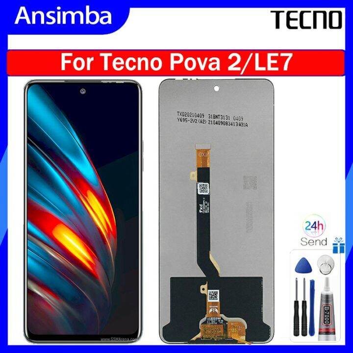 Ansimba จอแอลซีดีไอพีเอซต้นฉบับสำหรับ Tecno Pova Neo 2 LG6n สัมผัสหน้า ...