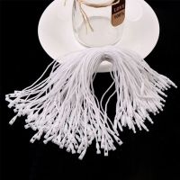 100PCS /lot Plastic Tag White Beige Black Hang Tag Polyester Rope String Snap Lock Pin Loop Tie Fasteners Daily Use 2023 Cable Management