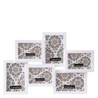 เบสิโค กรอบรูป แบบเซ็ท 6 รูป รุ่น BC0F149-2 สีขาว