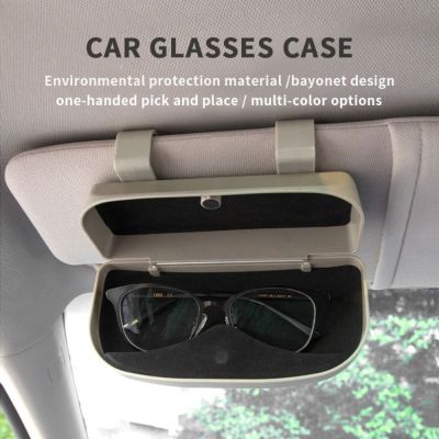 SOCIABLE เอบีเอสเอบีเอส ที่ยึดแว่นกันแดดบังแดด มัลติฟังก์ชั่นการใช้งาน อุปกรณ์ตกแต่งภายในรถยนต์ กล่องใส่แว่นตาสำหรับรถยนต์ ของใหม่ ที่ใส่แว่นกันแดดรถยนต์ รถสำหรับรถ