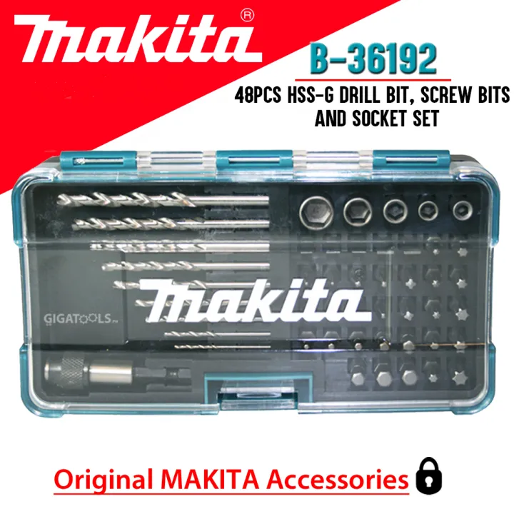 Makita B-36192 HSS-G 48pcs Drill Bit, Screw Bit And Socket Bit Set ...