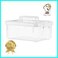 กล่องหูหิ้ว SN 555-1 33x26x16 ซม. สีใสSTORAGE BOX WITH HANDLES SN 555-1 33X26X16CM CLEAR **ลดราคาจัดหนัก **